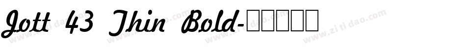 Jott 43 Thin Bold字体转换